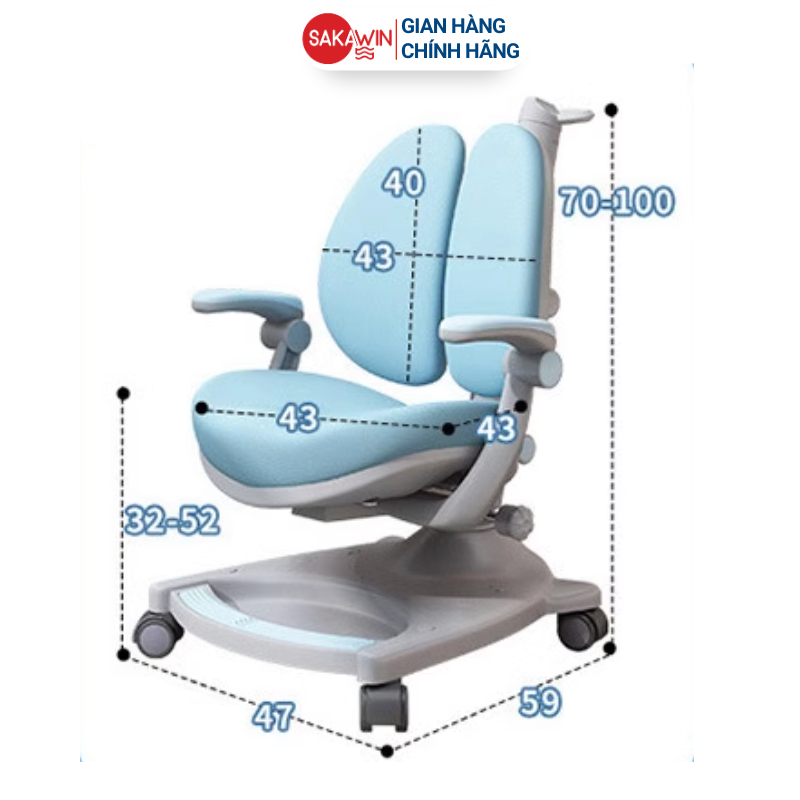 Ghế chống gù cao cấp Sakawin G06 Điều chỉnh đa chiều nâng hạ chiều cao chống gù chống cận hiệu quả. | BigBuy360 - bigbuy360.vn
