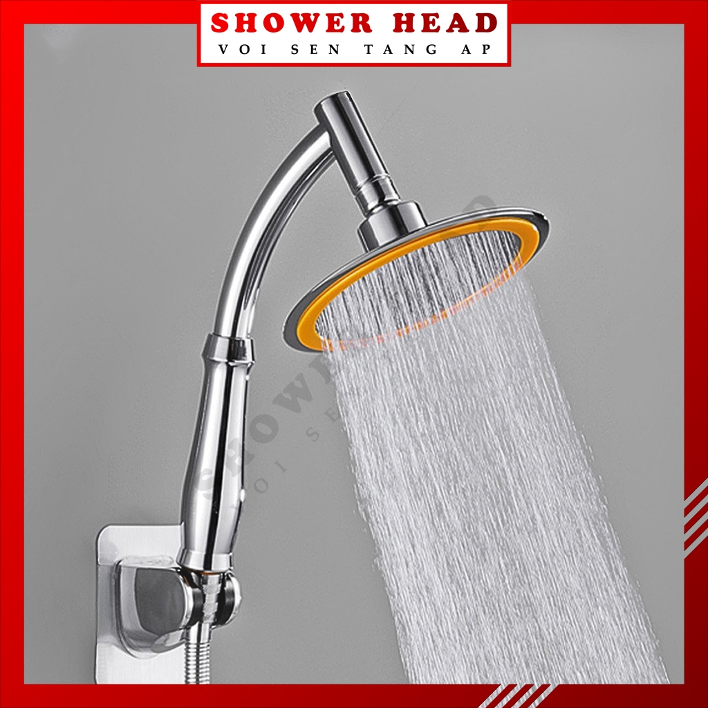Bộ Vòi Hoa Sen Tắm, Bát Sen Tắm Đứng Mặt To 15 Cm Chất Liệu Nhựa ABS Cao Cấp, Dễ Dàng Lắp Đặt Và Sử Dụng