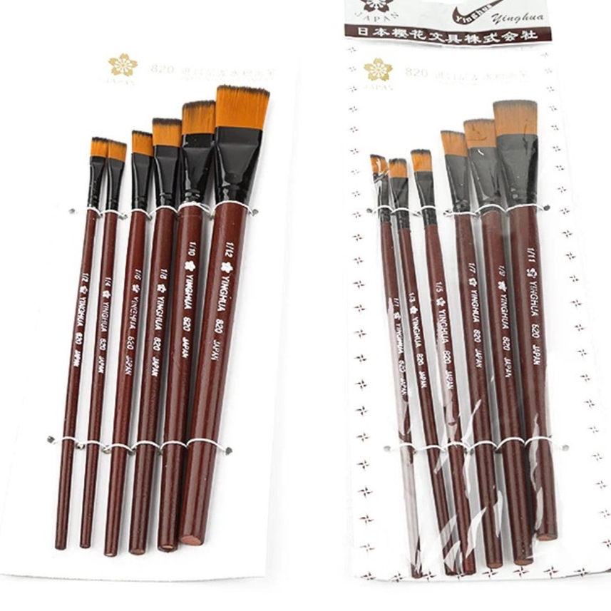 Bộ cọ lông mềm YINGHUA 820 ( 6 cây đầu dẹp)