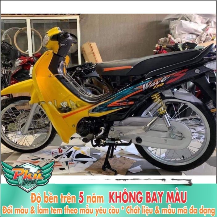 Tem rời Wave nhỏ vàng xanh Crom (X)