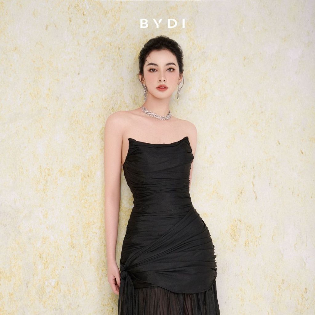 [BYDI DESIGN] PIA | Đầm Cúp Ngực Nữ Thiết Kế Độc Đáo, Kiêu Sa Nhấn Tà Chéo Thắt Eo
