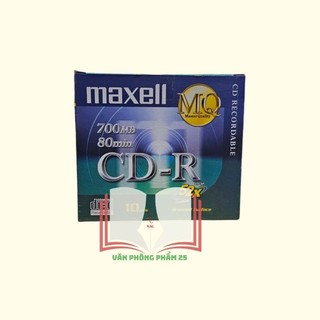 Đĩa CD-R maxell 700MB  có vỏ (hộp 10 cái).