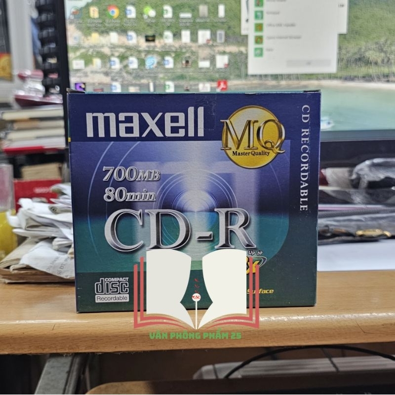 Đĩa CD-R maxell 700MB  có vỏ (hộp 10 cái).