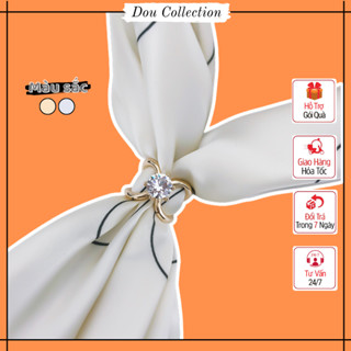  Nút Cài Khăn Khuy Cài Khăn Lụa Choàng Cổ Hợp Kim Cao Cấp Đính Hạt Lấp Lánh Sang Trọng Tạo Kiểu Đa Dạng - Mã CK006 