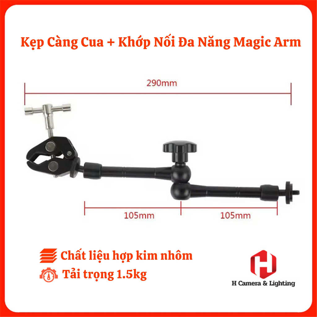 Kẹp Hình Càng Cua Mở Rộng Tối Đa 5.5cm Và Khớp Nối Đa Năng Magic Arm
