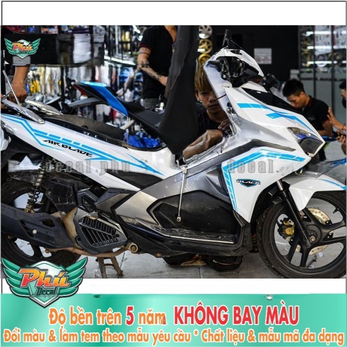 Tem rời Airblade Trắng xanh 2016-2019 (B)