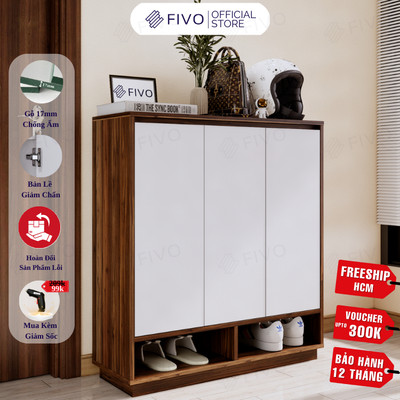 [Freeship HCM] Kệ Giày Dép Gỗ Lõi Xanh FIVO FS54, Gỗ Chống Ẩm Cao Cấp, Ngăn Tủ Điều Chỉnh Linh Hoạt, Tấm Lưng Thoáng Khí