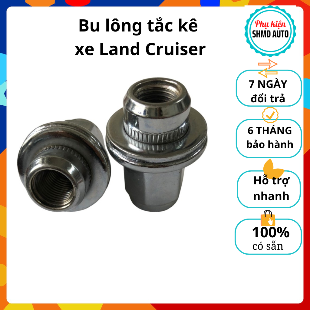 {Land Cruiser} Ốc tắc kê,ê cu bắt lốp,Bulông bắt lốp,đai ốc bánh xe Land Cruiser đúc nguyên khối.