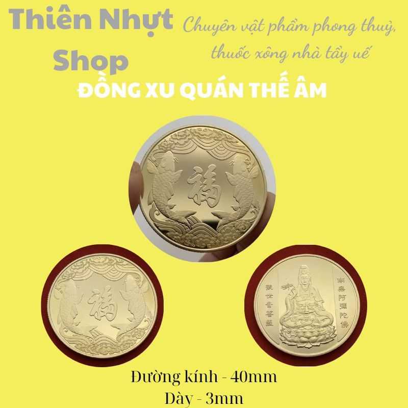 ĐỒNG XU QUÁN THẾ ÂM ( Đồng xu may mắn)