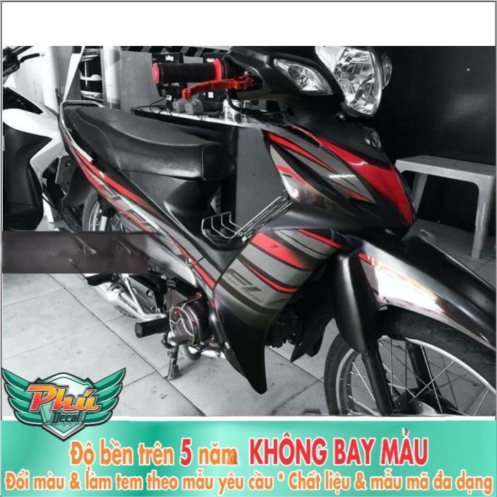 Tem rời Elegant đỏ đen nhám (H)