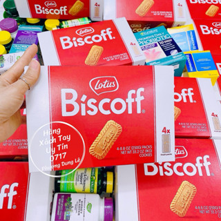 Bánh quy giòn Lotus Biscoff Châu Âu nhập Mỹ hộp 1kg 4 thanh [Hàng bay air thơm ngon chất lượng]