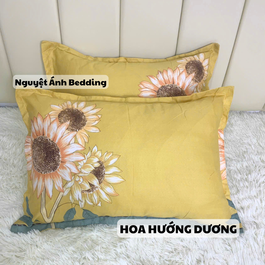 (XẢ HÀNG) Áo gối nằm, vỏ gối đầu poly cotton mẫu Gấu Vàng bao bọc gối nằm nhiều mẫu mới