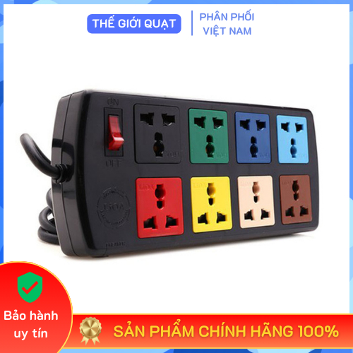 [HỎA TỐC] Ổ cắm LiOA 8D32N/8D52N 2200W 8 ổ cắm đa năng 1 công tắc tổng, dây 3M/5M - Hàng chính hãng