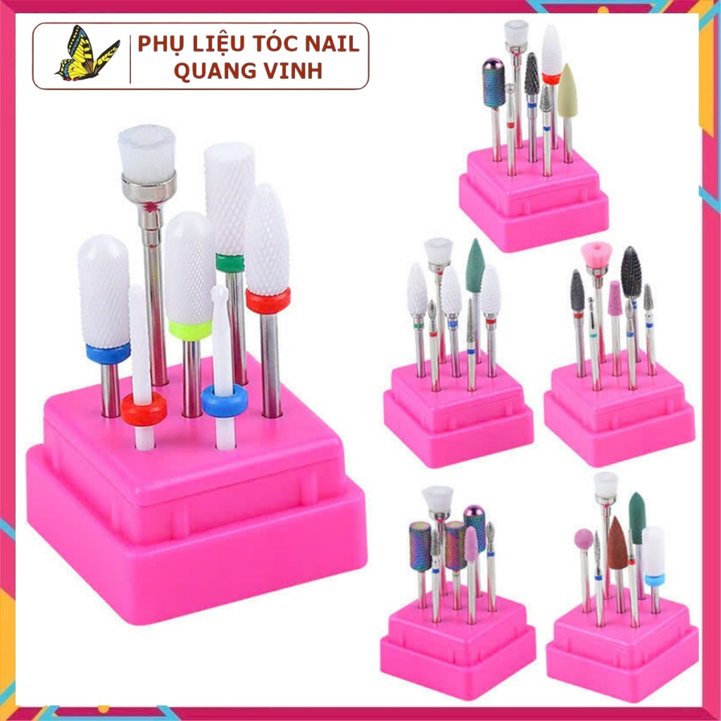 Bộ đầu mài sứ phá gel phá bột 7 chi tiết