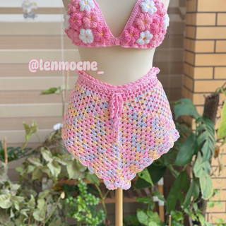Set bikini xanh biển hot trend 2024