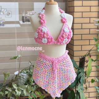 Set bikini xanh biển hot trend 2024
