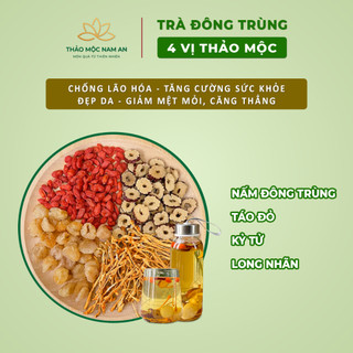 Trà Đông Trùng 4 Vị Thảo Mộc (Gói Lẻ) Đẹp Da, Chống Lão Hóa, Dễ Ngủ, Bồi Bổ Sức Khỏe