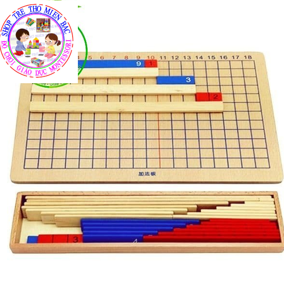 Bảng cộng trừ mini Montessori (Mini Addition and Subtraction Strip Board)