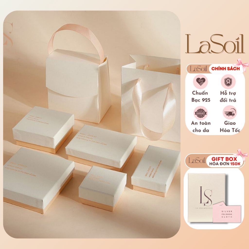 LASOIL - Hộp quà tặng, túi giấy carton đựng trang sức, hộp carton be, hộp giấy, hộp nhẫn, hộp vòng
