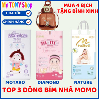 (Mua4-TặngBìnhNước)TÃ BỈM Dán/Quần Xuất Nhật MomoTARO/Momo DIAMOND/Momo NATURE(Đủ Size)