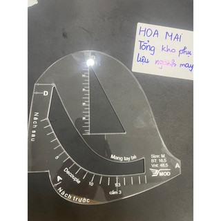 Thước vẽ tay áo vest-phụ liệu may mặc