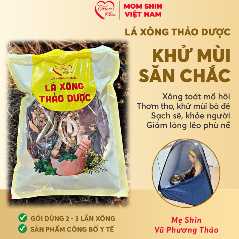 Gói Xông Giải Cảm Mom Shin | Lá Xông Thảo Dược | Xông Cơ Thể | Vũ Phương Thảo Mom Shin, Shop Mẹ Thảo