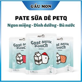 (Combo 24 gói) Pate cho mèo PetQ, Pate sữa dê cao cấp, 50% thịt 50% sữa dê, Ngon miệng, Dinh dưỡng cao.