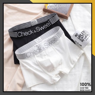 Quần sịp nam boxer cotton cực hot đan sợi spandex mềm mại co giãn 4 chiều Tumcini Check1