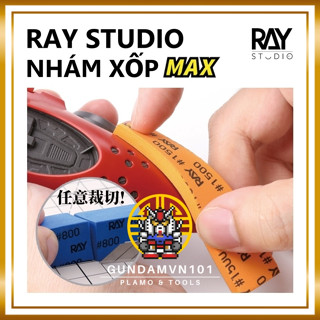 TÚI 10 MIẾNG NHÁM XỐP CAO CẤP MAX RAY STUDIO - Giấy nhám mịn đánh bóng dụng cụ mô hình gundam resin gỗ
