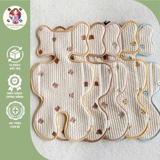  Đệm lót xe đẩy điều hòa thoáng khí đa năng trần bông họa tiết thêu 3D cho bé mềm mại an toàn 