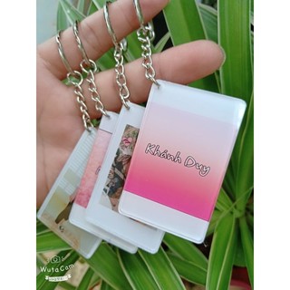 Móc khoá biển số xe in hình 2 mặt