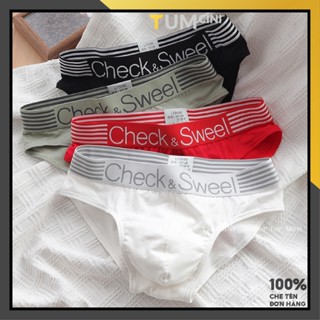 Quần sịp nam tam giác chất cotton mềm mại co giãn 4 chiều Tumcini Check2