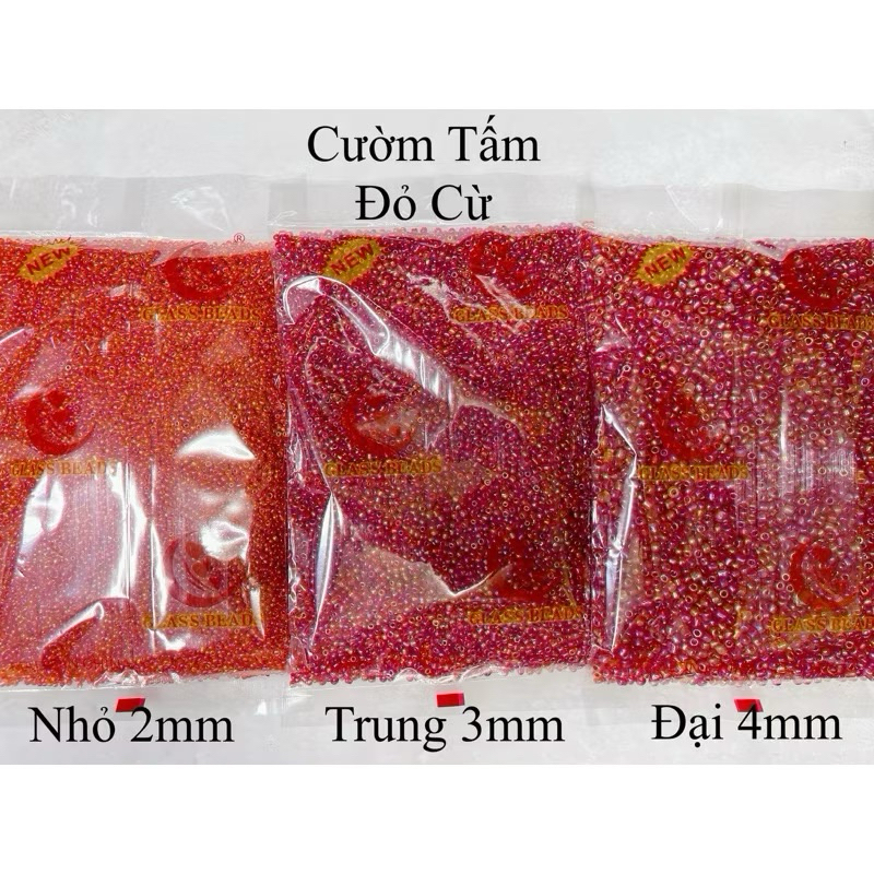 450G Hạt Cườm Tấm Thuỷ 2mm/3mm/4mm [Đủ Loại] Đính Kết Trang Trí Áo