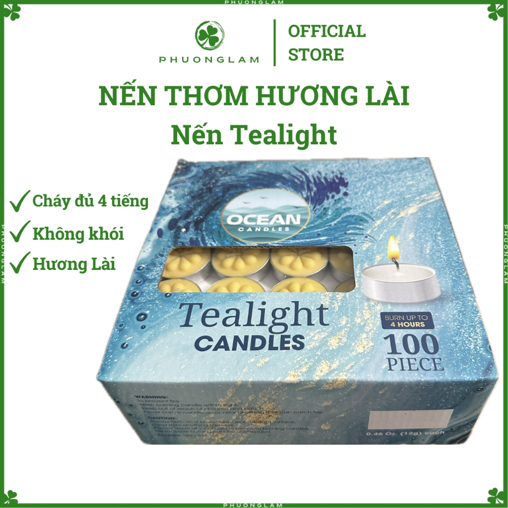 Nến tealight 4 giờ hương lài trang trí tiệc không khói