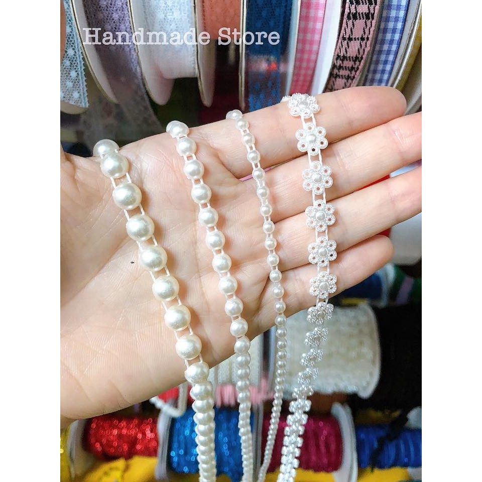 Dây hạt ngọc - hoa trang trí (bán cầu)