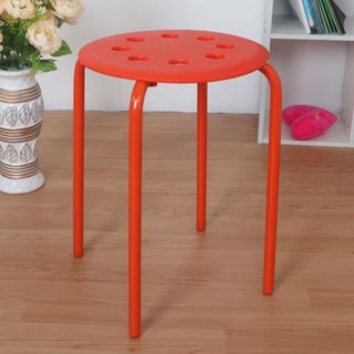 [Mã LIFEBKA5 giảm 10% tối đa 1 Triệu đơn 500k] Ghế đẩu tròn chân sắt IKEA Marius - đỏ