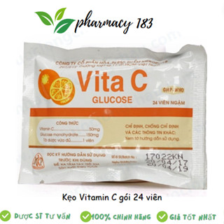  combo 5 gói Kẹo ngậm vitamin C gói 24 viên 