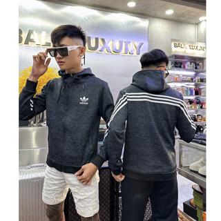 ÁO KHOÁC 3 SỌC NGANG ADASDII MÀU XÁM CHUỘT MẪU ĐỘC QUYỀN BALA