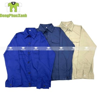 Áo bảo hộ lao động Chất liệu kaki cotton thoáng mát có nhiều size