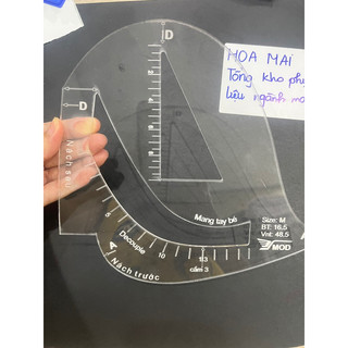 Thước vẽ tay áo vest-phụ liệu may mặc