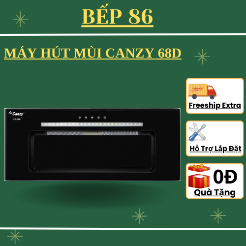 Hút mùi âm tủ CANZY 68D | Công suất hút 1250m3/h | 5 lớp lưới lọc mỡ | Bảo hành 2 năm