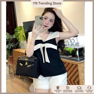 Set Đồ Bộ Nữ BigSize ( Áo + Quần ) PHỐI NƠ NGỰC + QUẦN ĐÙI TACTA Có Túi