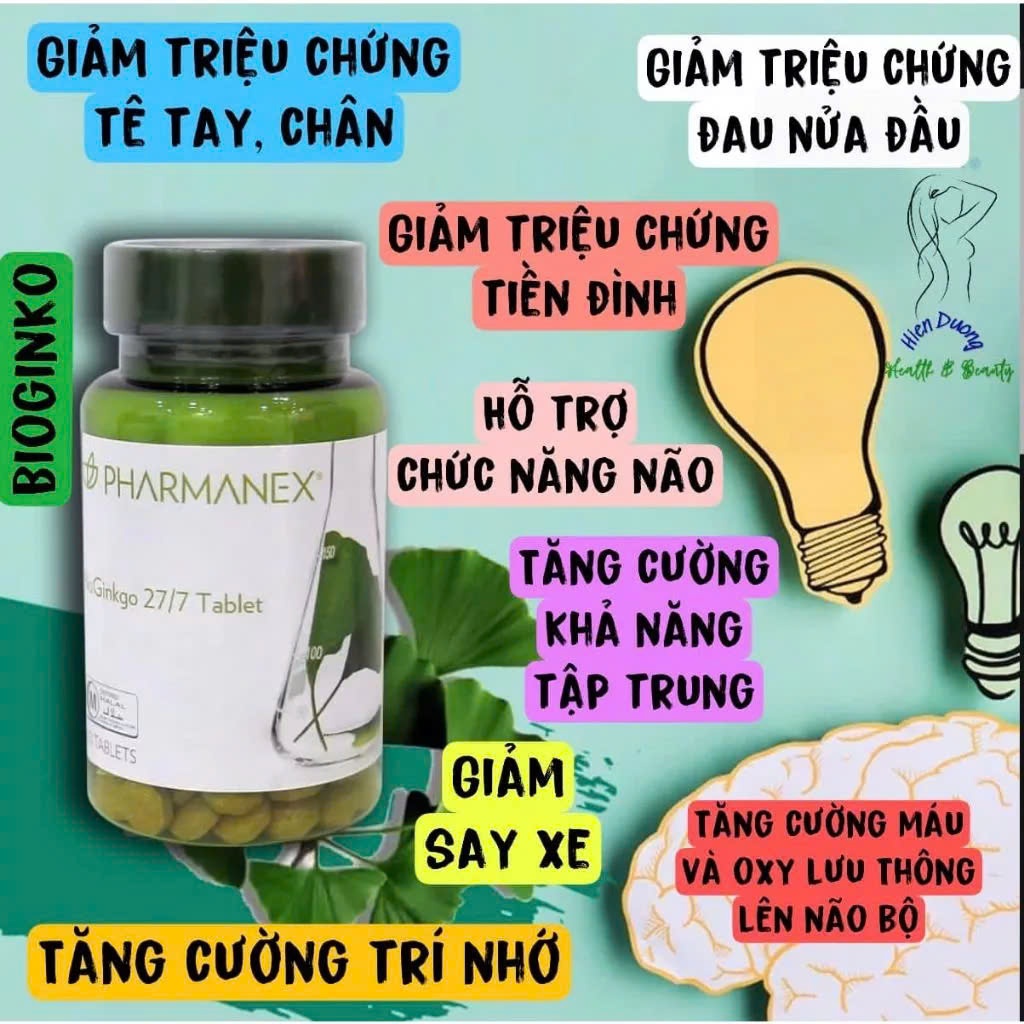 Bạch quả Bioginkgo nuskin hỗ trợ trí nhớ 60 viên