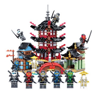 Bộ Đồ Chơi Lắp Ráp Mô Hình Ninja Ngồi Đền Huyền Thoại Kèm 6 Nhân Vật Ninjago Sấm Sét Lemoshop , đồ chơi cho bé 76013