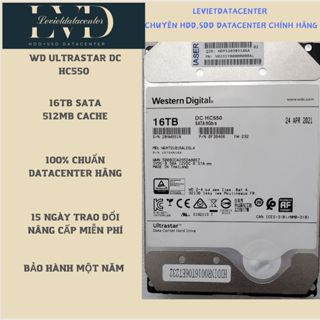 HDD ổ cứng datacenter 3.5 inch  WD ultrastar 16TB