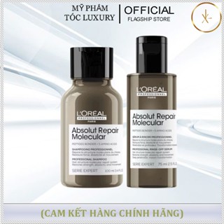 Dầu Gội Mini Loreal Arm Molecular Absolut Repair Phục Hồi Tóc Hư Tổn 100ml