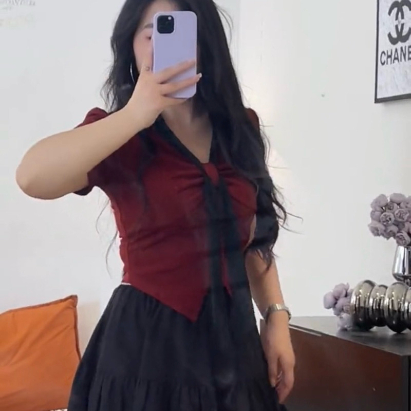 Áo Thun Phối Cổ Sơ Mi Nữ Chất Thun Cao Cấp Co Giãn 4 Chiều Form Dễ Thương Dễ Mặc - Women | BigBuy360 - bigbuy360.vn