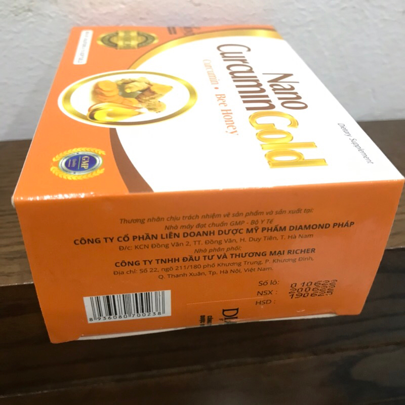Viên uống Nghệ Nano Curcumin Gold hỗ trợ dạ dày, tá tràng khoẻ mạnh làm đẹp da sáng da giảm nám chống oxy hoá làn da