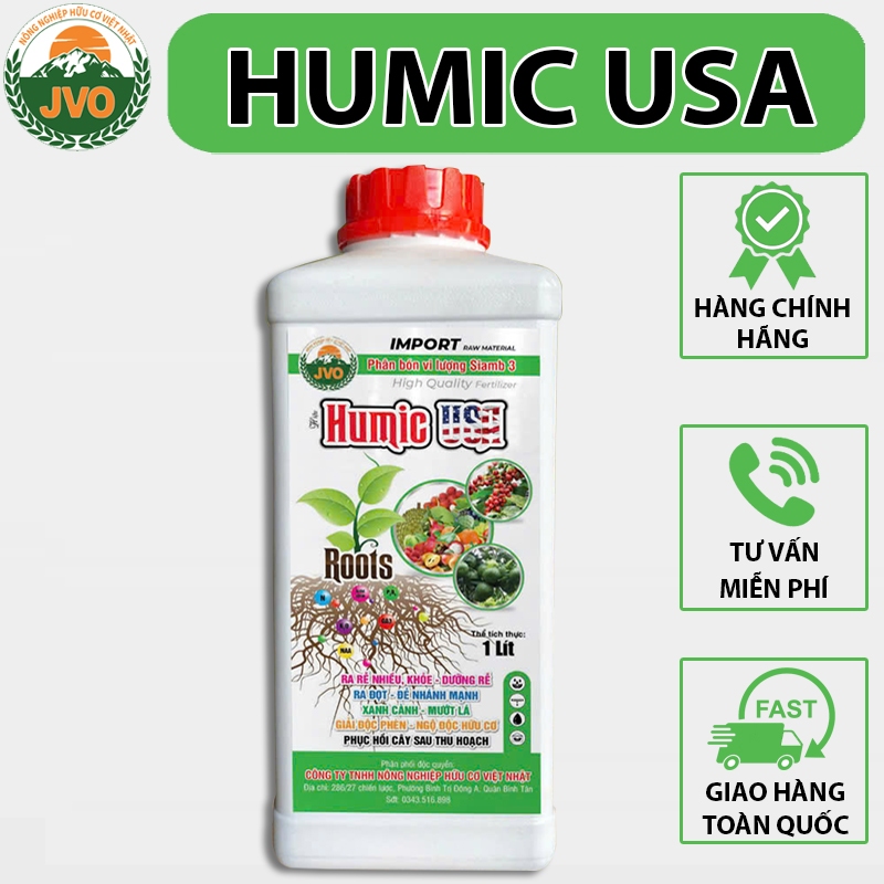 Phân bón Humic USA nước 1L kích rễ ra trái J13 NongNghiepVietNhat