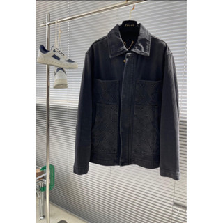 [Hight Quality] Áo Khoác Jacket 1.V Luon Vuituoi Monogram Workwear Denim - Họa Tiết Vân Dập Nổi Tinh Tế Loại 1 Nam Nữ